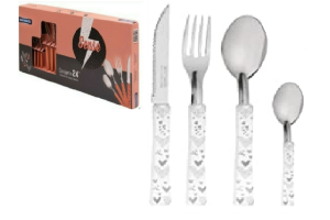 CJ DE TALHERES 24PC CB PLAST HARBORMIST LOVE LINHA SENSE REF-23224/30D5