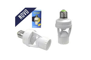 Sensor Presença Com Fotocélula Para Lâmpada Timer Soquet