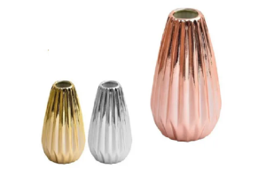 VASO DE CERAMICA METALIZADA 10X3CM REF-FFBZ182133