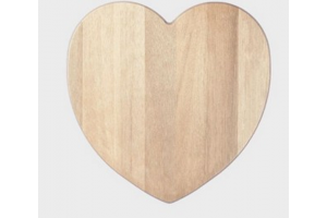 TABUA CORAÇÃO 30X30 CM EUCALIPTO REF-335