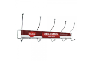 CABIDE DE PAREDE METALICO 5 GANCHOS REF-CK1138