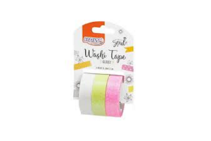 FITA ADESIVA WASHI TAPE GLOSSY BCO/AM REF-WT0101