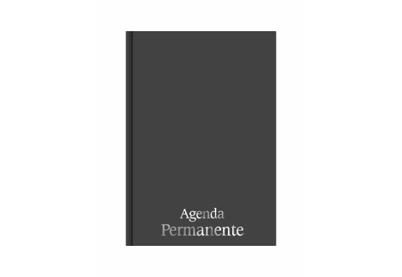 AGENDA COSTURADA PRETA MIOLO PERMANENTE REF-5691