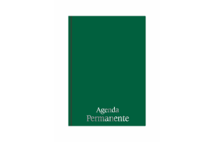 AGENDA CUSTURADA VERDE ESCURO MIOLO PERMANENTE REF-5694
