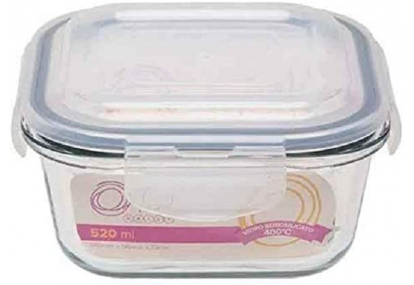 POTE HERMETICO QUADRADO 520ML REF-0101