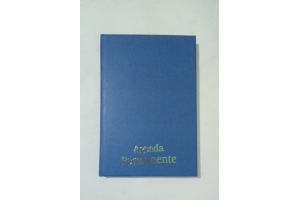 AGENDA CUSTURADA AZUL MIOLO PERMANENTE REF-5686