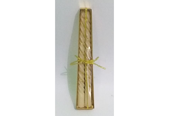 VELA ESPIRAL LINHA GLITTER BOX C2 25CM DOURADO REF-47570-152