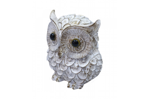 ADORNO CORUJA RESINA 10,5CM BRANCO REF-47604-008