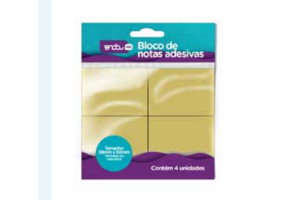 BLOCO DE NOTAS 100 FLS 4 UNIDADES REF-4211026