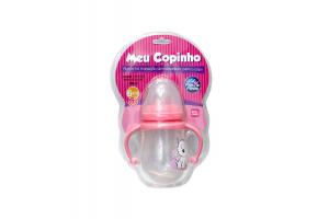 COPO PLASTICO 280ML MEU COPINHO ROSA REF-7823