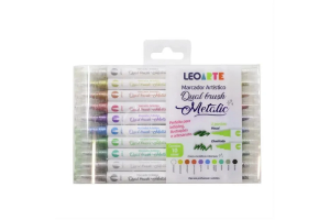 MARCADOR ARTISTICO DRUAL BRUSH METALIC 10 CORES REF-96142