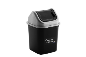LIXEIRA QUADRADA BASCULANTE 3,6L BLACK STEEL REF-0561
