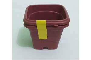 VASO 400ML QUADRADO C/2 MARROM REF-253