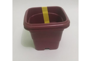 VASO 1LT QUADRADO C/2 MARROM REF-267