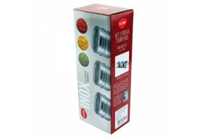 KIT 3 PCS PORTA CONDIMENTOS MAGNETICO ACO INOX 21X7,5CM REF-CK4079