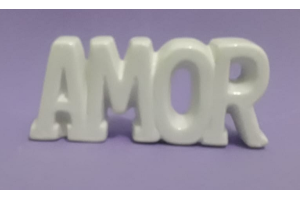 LETREIRO AMOR CERAMICA 7,7X3,2X18CM REF-CK5060