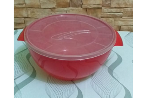 SALADEIRA 6,5 LTS VERMELHA C/TAMPA REF-60001