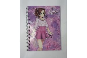 CADERNO CAPA DURA 96 FLS 1X1 X-GIRL