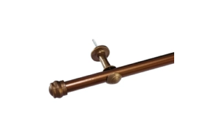 KIT VARAO CORTINA ACO 1M OURO 19MM REF-234