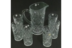 KIT JARRA C/6 COPOS DE VIDRO REF-FFBZ190562