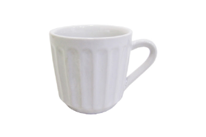 CANECA CANELADA BRANCA 150ML REF-122