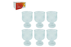 JOGO DE TACA DE VIDRO PARA LICOR / SHOT COM 6 PECAS 46ML NA CAIXA REF-20168