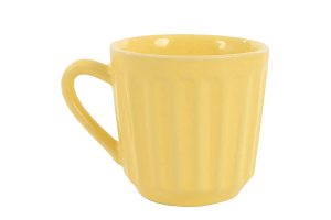 CANECA CANELADA AMARELO 150ML REF-126