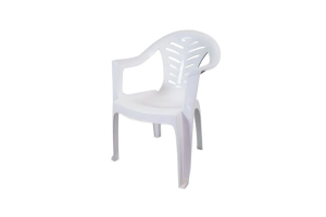 CADEIRA POLTRONA PLÁSTICA SUPER-RESISTENTE BRANCA TAMBAÚ PLASTEX COD.50740