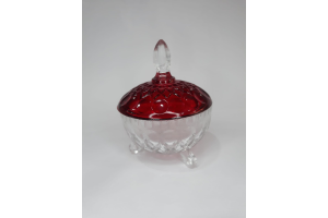 BALEIRO DE VIDRO PINTADA 200ML 13X10CM REF-20194