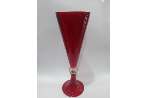 VASO DE VIDRO COM PE DECOR PINTADA REF-45245-311