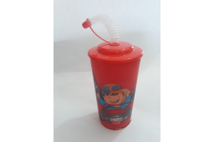 COPO PLASTICO COLORIDO INFANTIL 520ML REF-RJ7584