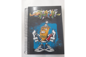 B/A CADERNO CAPA DURA 240 FLS 12X1 GRAFFIX REF-5227