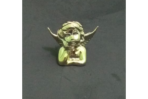 ADORNO ANJO CERAMICA METALICO DOURADO REF-48092-152