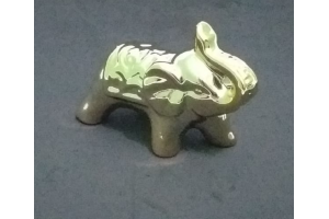 ADORNO ELEFANTE CERAMICA METALICO DOURADO REF-47608-152